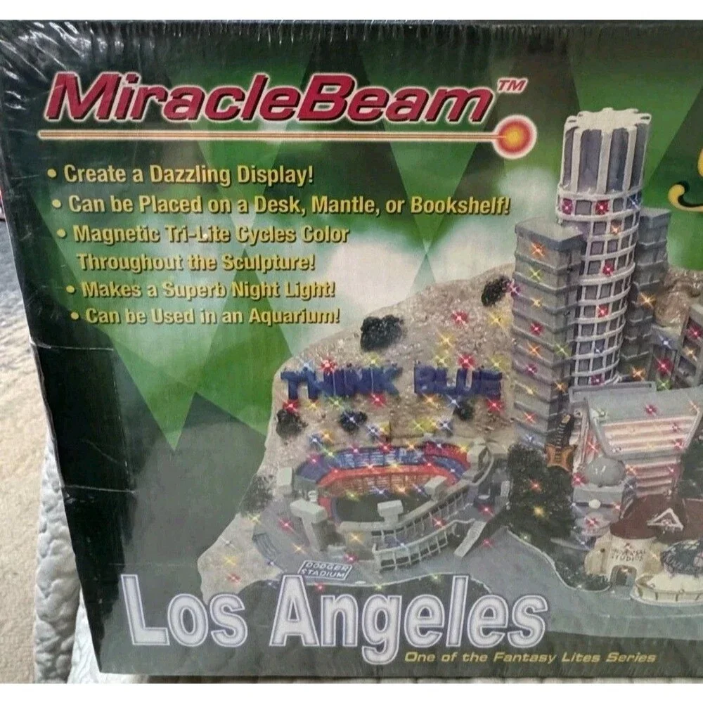 MiracleBeam Fantasy Lites Los Angeles Dodgers Edition Fiber Optic Decor NIB RARE